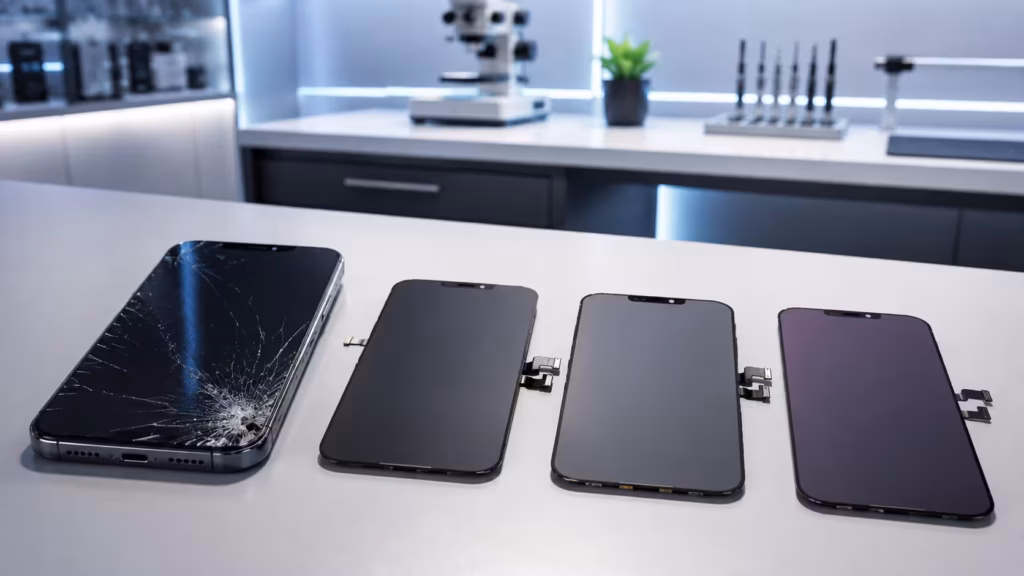 תיקון מסך לאייפון במודיעין – מסך מקורי OLED ו-FHD במעבדת סלולר iPro