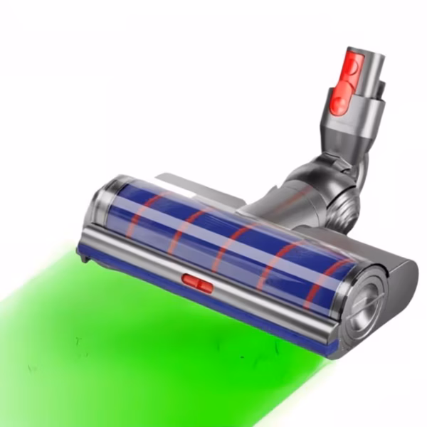 ראש מברשת רכה Soft Roller עם תאורת לייזר ירוקה תואם Dyson V7 / V8 / V10 / V11 / V15